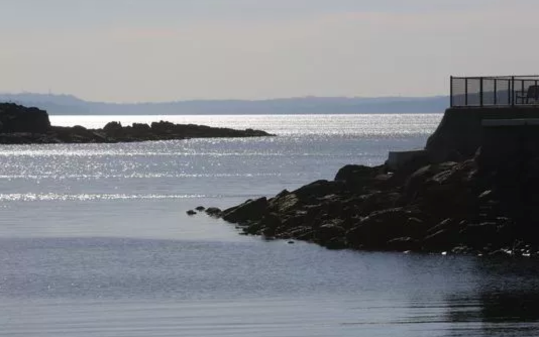 view of Long Island Sound from Rye Town Park in Westchester NY