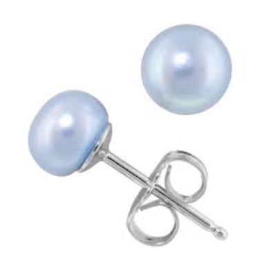 Honora girls pearl stud earrings in violet